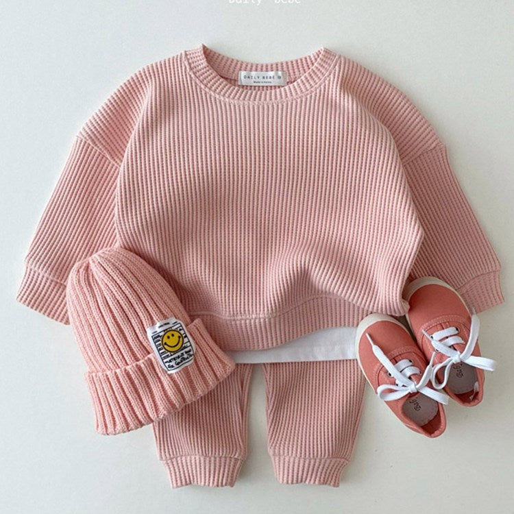 Infant Children's Sports Suit – Korean Baby Casual Two-Piece Sweater & Trousers Set! Infant Sports Suit, Baby Sweater Set, Korean Baby Clothes, Boys and Girls Outfit, Toddler Two Piece Set, Spring Baby Wear, Autumn Kids Clothes, Unisex Baby Clothing, - JumoShop