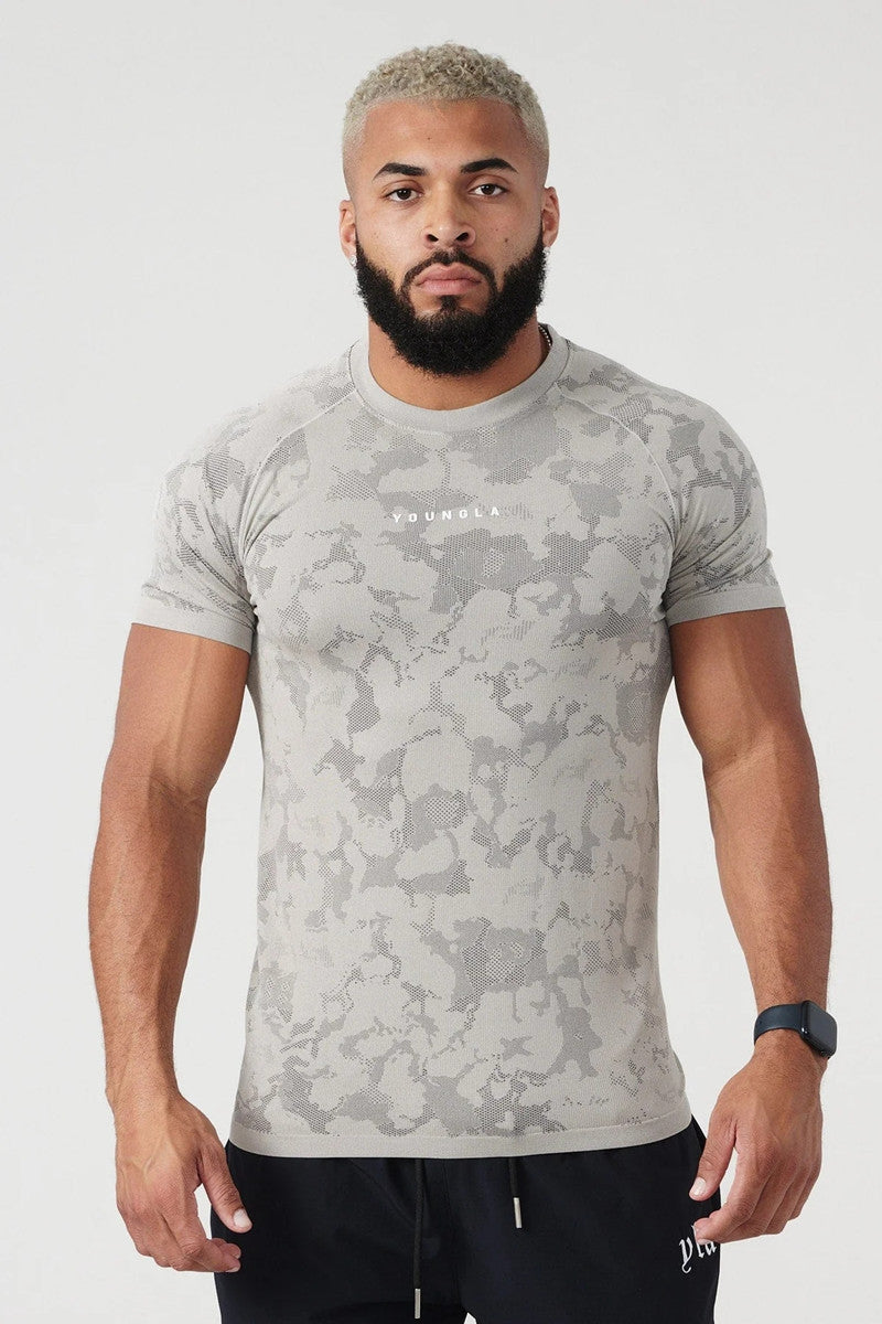 Workout Clothes - Camouflage Sports T-shirt for Men