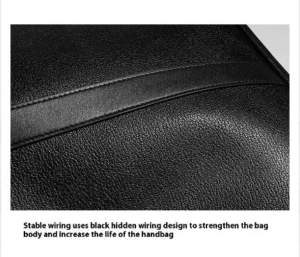 Men's Handbag - Real Handbag Double Zipper Cattlehide Leather Fashion