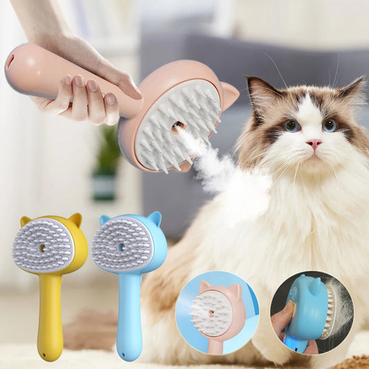 Rechargeable Multifunctional Cat Grooming Brush - Hair Cleaning Brush With Mist Self Cleaning Slicker Brush For Pets Dogs & Catsb Pet Products