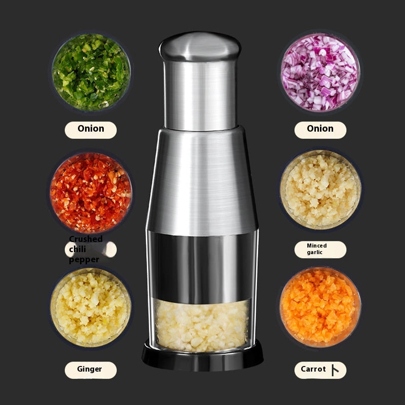 Manual Garlic Press Machine - Garlic Crusher Onion Chopper Multipeeler Vegetables Chopper Kitchen Gadget