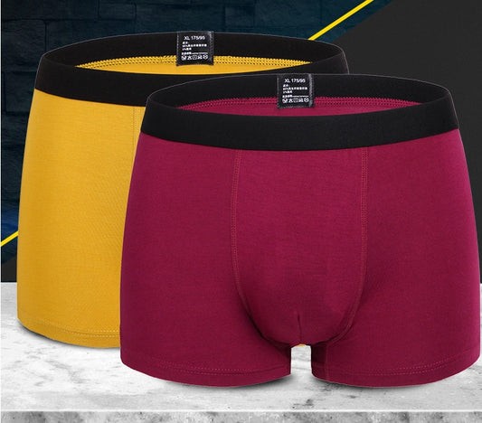 Pure Color Bamboo Fiber Men's Underwear