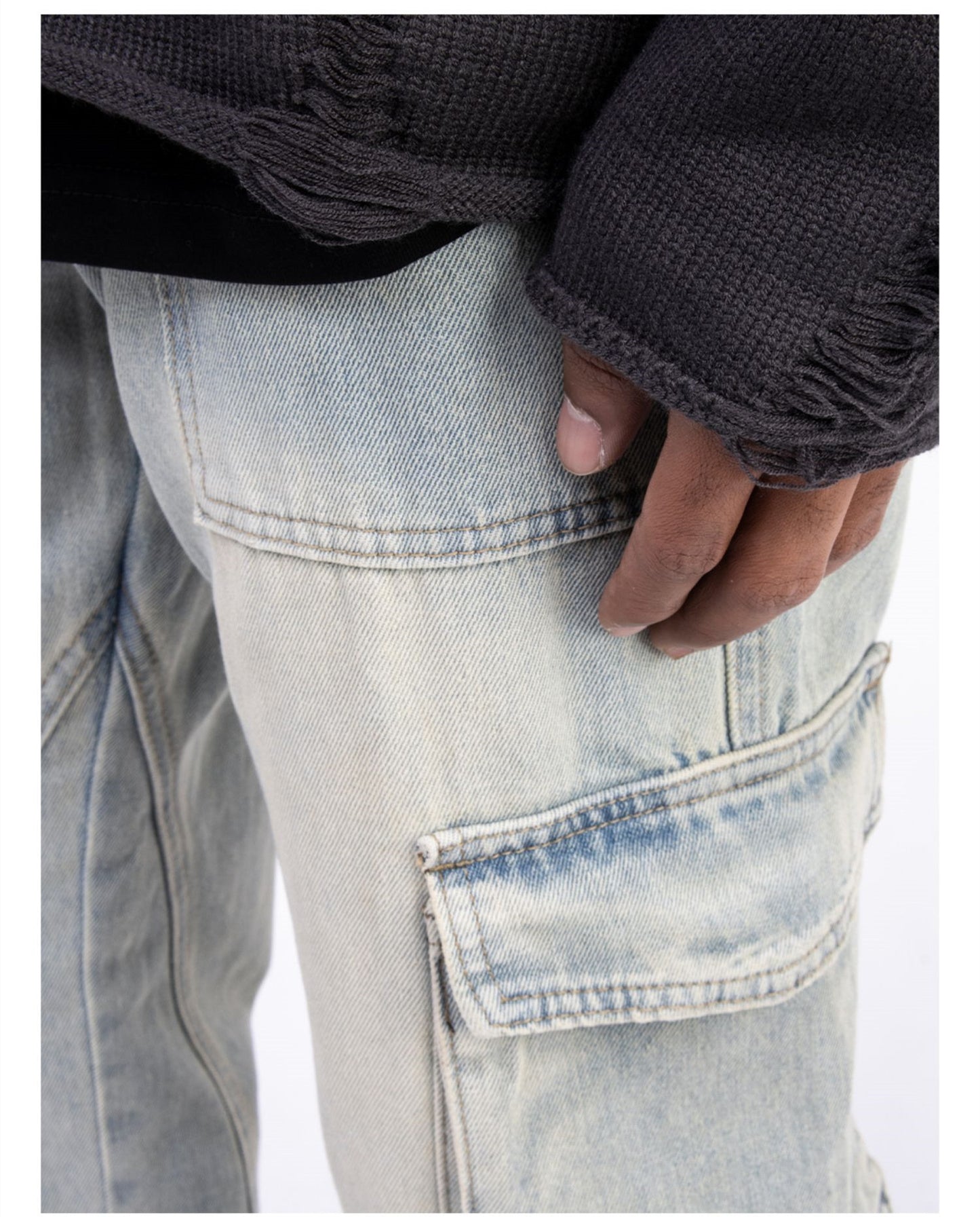 Micro Elastic Jeans With Zipper Design