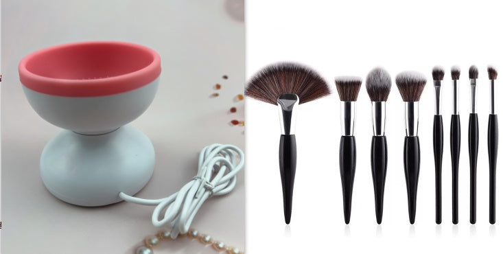 Portable USB Makeup Brush Cleaner - Machine Electric Cosmetic Brush Cleaning Washing Tools Automatic Clean Makeup Brushes