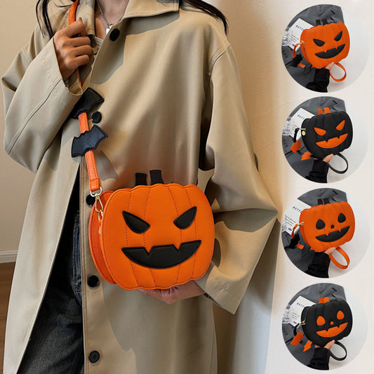 Halloween Bags - Funny Pumpkin Cartoon Shoulder Crossbody Bag