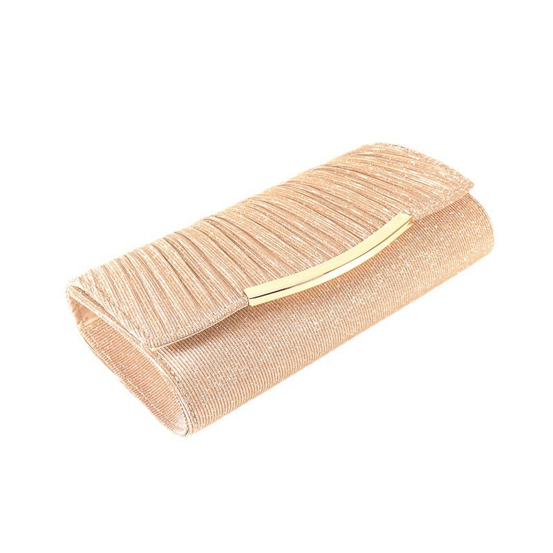 Ladies Dinner Bag - Solid Color Flap Chain Crossbody Bag