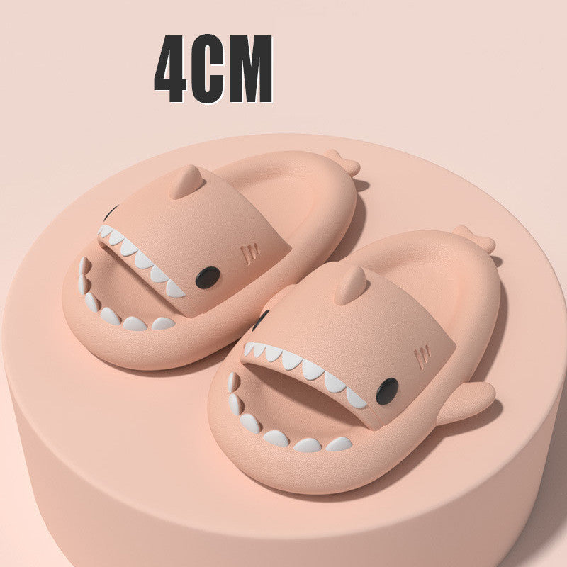 Adult's Slippers Indoor - Outdoor Funny Shark Cartoon