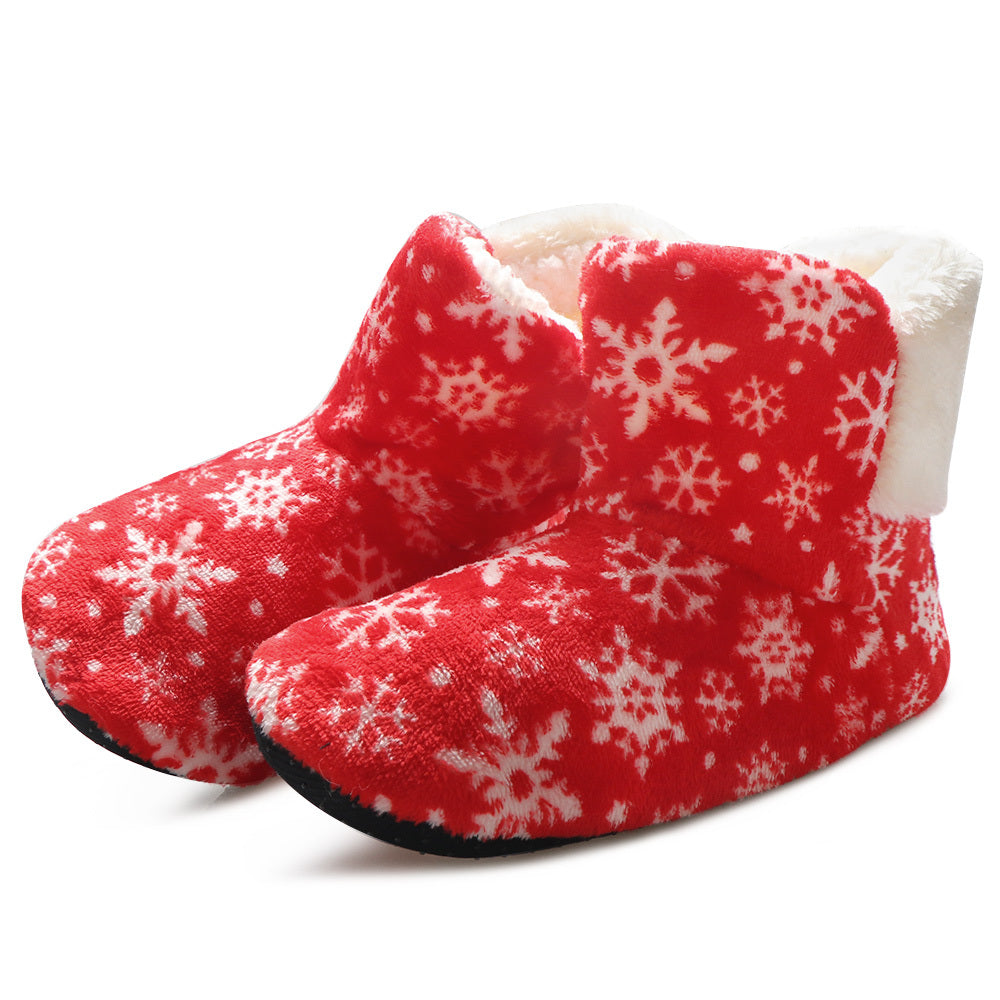 Christmas Elk Floor Shoes - Indoor Socks Shoes, Warm Plush House Slippers