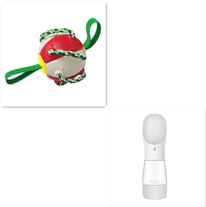 Interactive Dog Football Soccer Ball With Tabs - Inflated Training Toy Outdoor Border Collie Balls Pet Products