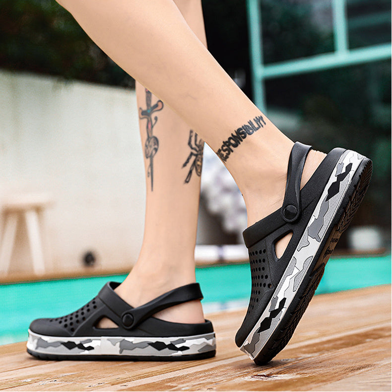 Summer Sandals With Baotou - Non-Slip Slippers Thick-Soled Beach Shoes