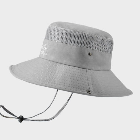Solid Color Big Brim Sun Hat - Outdoor Mountaineering Protection