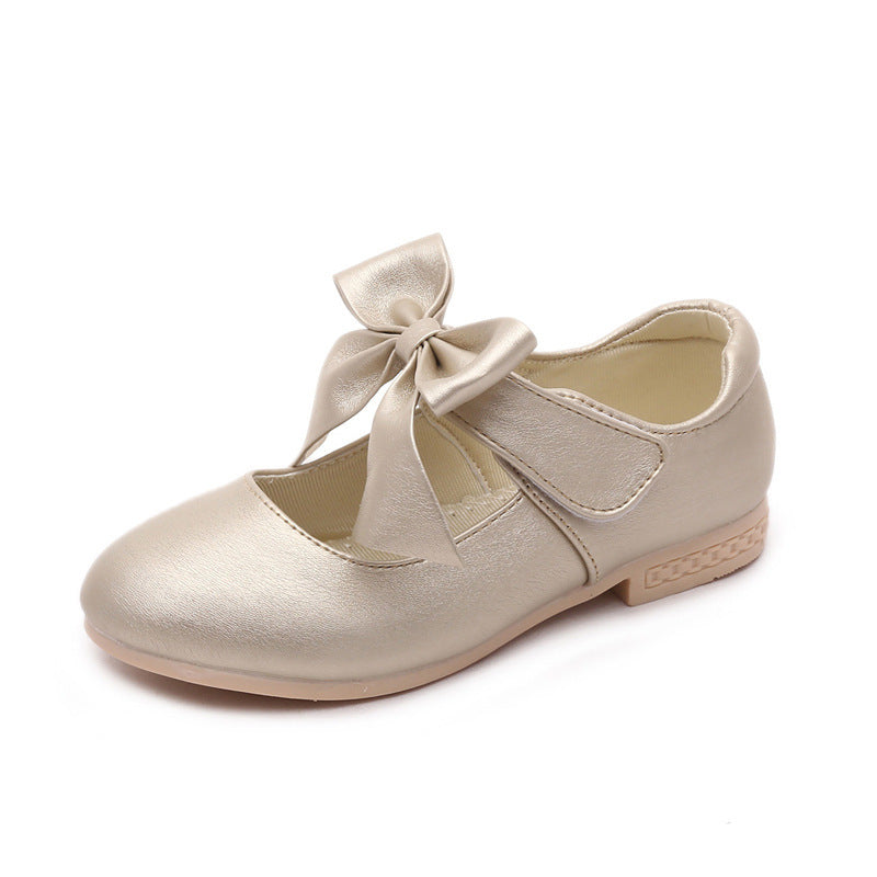 Quality Girls' Leather Shoes with Bowknot - Girls / Children Princess Shoes