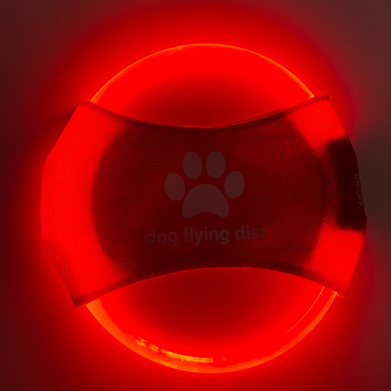 Dog Flying Discs Light Glowing LED Toy - Luminous Training Interactive