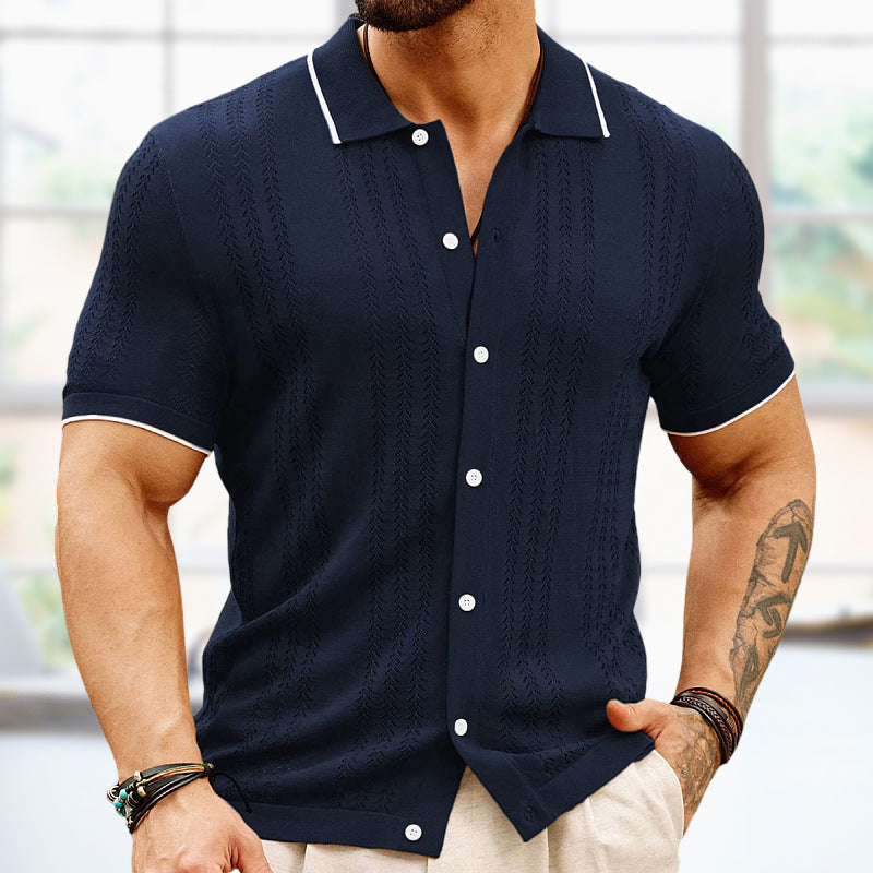 Short-sleeved Polo Shirt - Men's Clothing