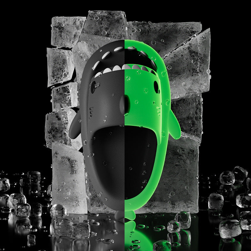 Shark Slippers With Starry Night Light - Bathroom Slippers Couple House Shoes For Women