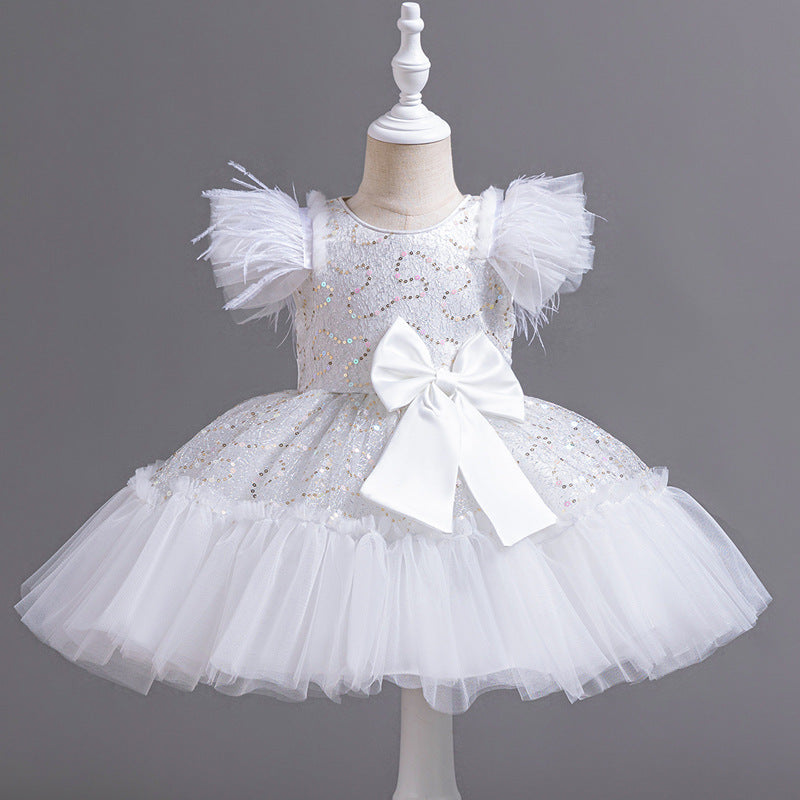 Children Wedding Dress - Tulle Skirt Summer
