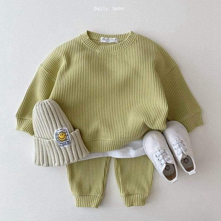 Infant Children's Sports Suit – Korean Baby Casual Two-Piece Sweater & Trousers Set! Infant Sports Suit, Baby Sweater Set, Korean Baby Clothes, Boys and Girls Outfit, Toddler Two Piece Set, Spring Baby Wear, Autumn Kids Clothes, Unisex Baby Clothing, - JumoShop