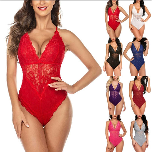 🔥 European & American Sexy Lingerie – Sensual Lace One-Piece Lingerie Set | Elegant, Comfortable & Alluring