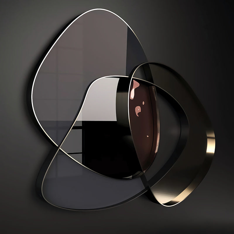 Modern Abstract 3D Metal Effect Canvas Art - Frameless Contemporary Wall Decor - JumoShop