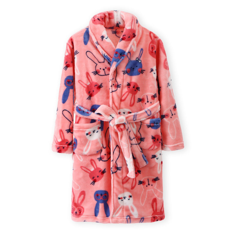 Children's Autumn And Winter Flannel Robes