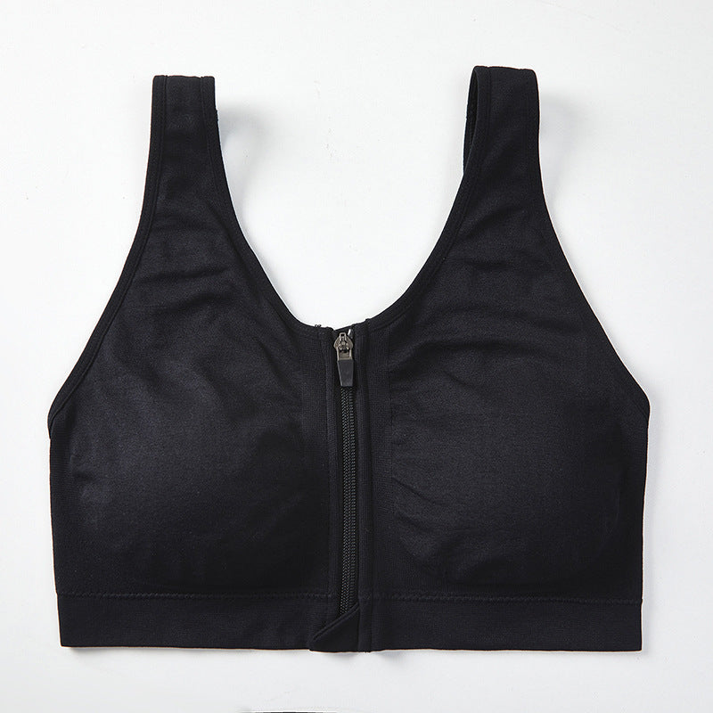 Front Zipper Sports Bra - Shockproof High Strength Beauty Back