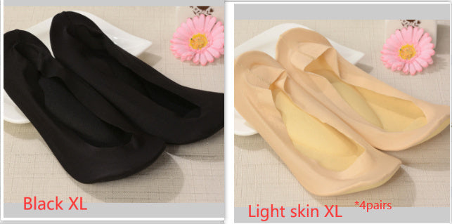 3D Arch Foot Massage Health Care Women Socks - Summer Socks Ice Silk Socks Invisible Slippers Feet Care