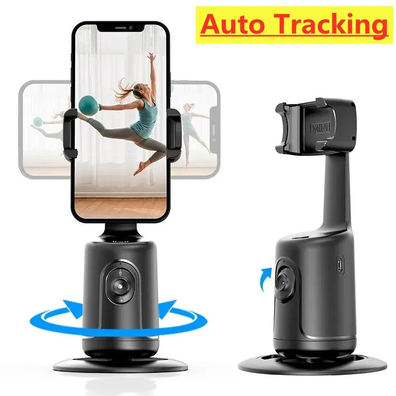 360 Auto Face Tracking Gimbal Phone Holder - AI Smart Gimbal Phone Holder For Smartphone Video Vlog Live Stabilizer Tripod