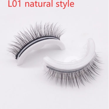 Reusable 3D Mink Lashes - Natural False Eyelashes Self Adhesive Glue Free Makeup Eyelash
