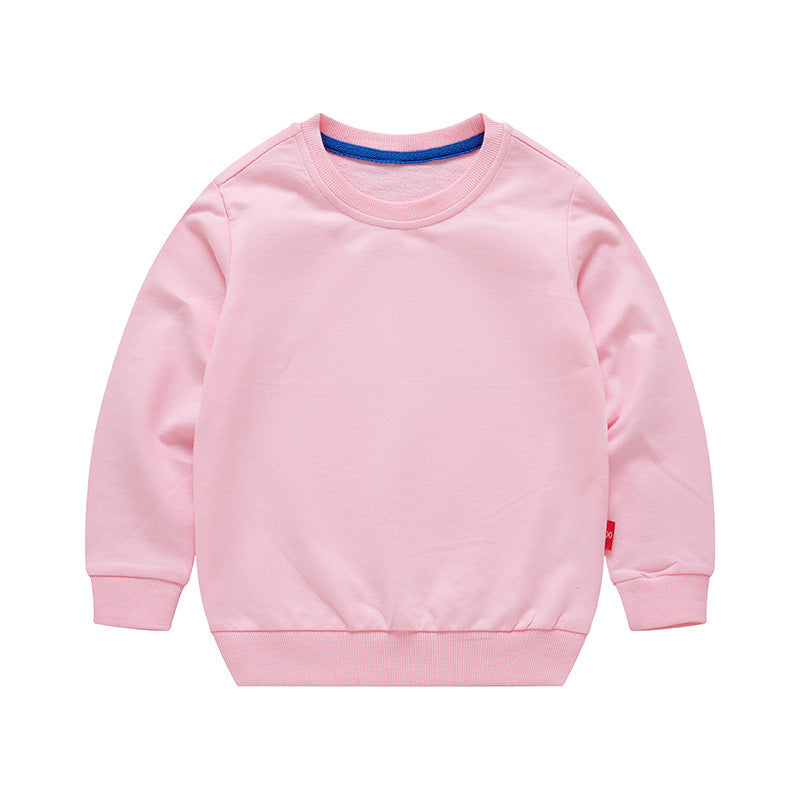 Boys Korean Round Neck Loose Long Sleeve Pullover