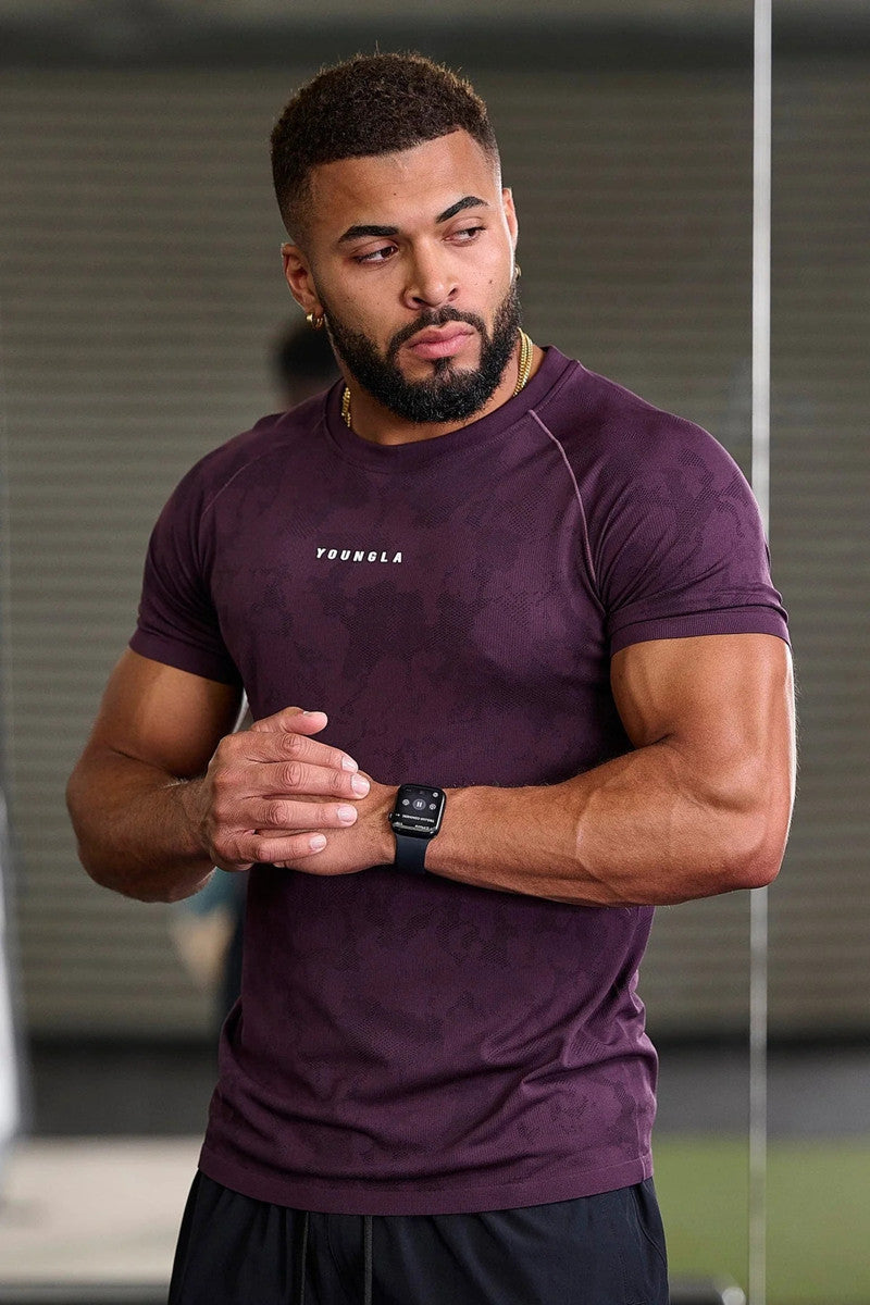 Workout Clothes - Camouflage Sports T-shirt for Men