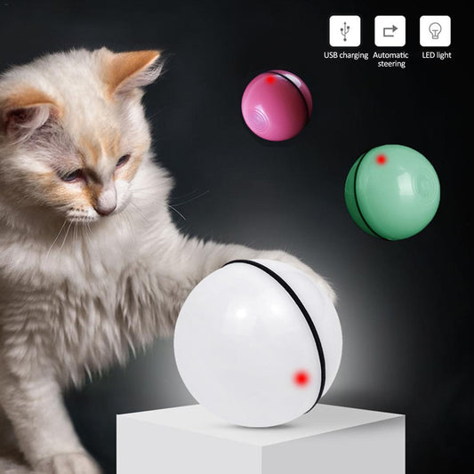 LED Laser Electronic Rolling Cat Toy Ball – Fun & Interactive Pet Playtime!  LED Laser Electronic Rolling Pet Funny Cat Toy Ball - JumoShop