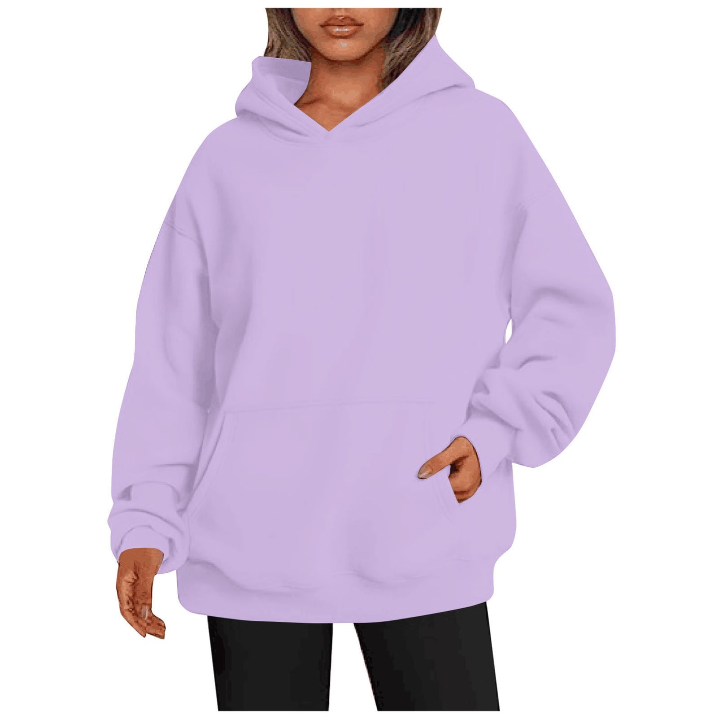 Women's Hoodies With Pockets - Fashion Solid Sweatshirt Oversized Hooded Sweater