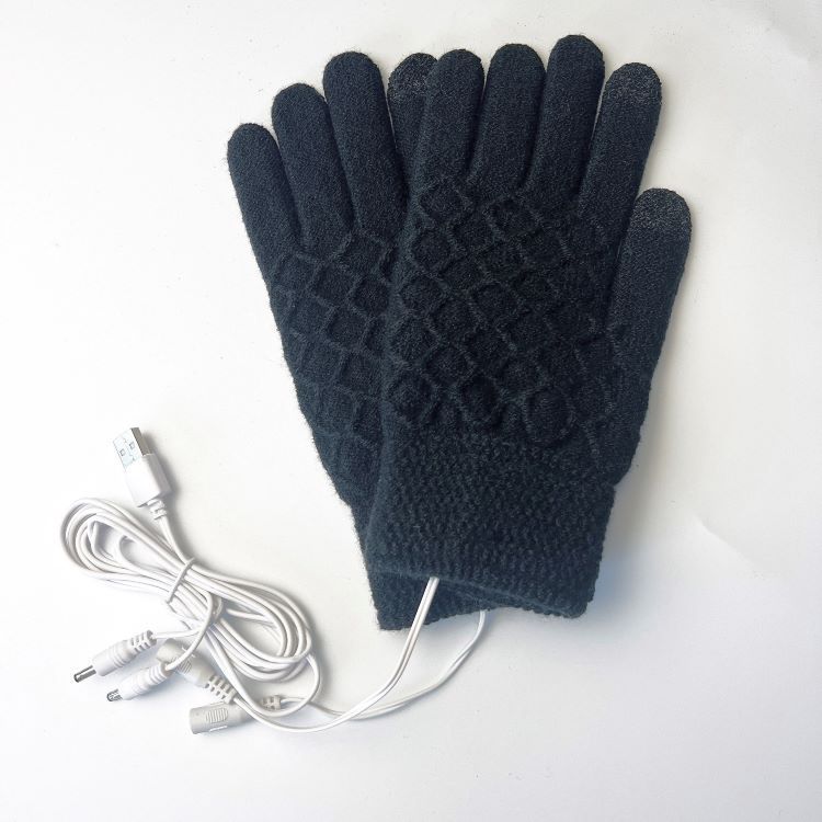 Breathable 5V USB Heated Gloves - Winter Heated Gloves Knitted Heating Gloves Knitting Battery Powered Sports Outdoor Hunting