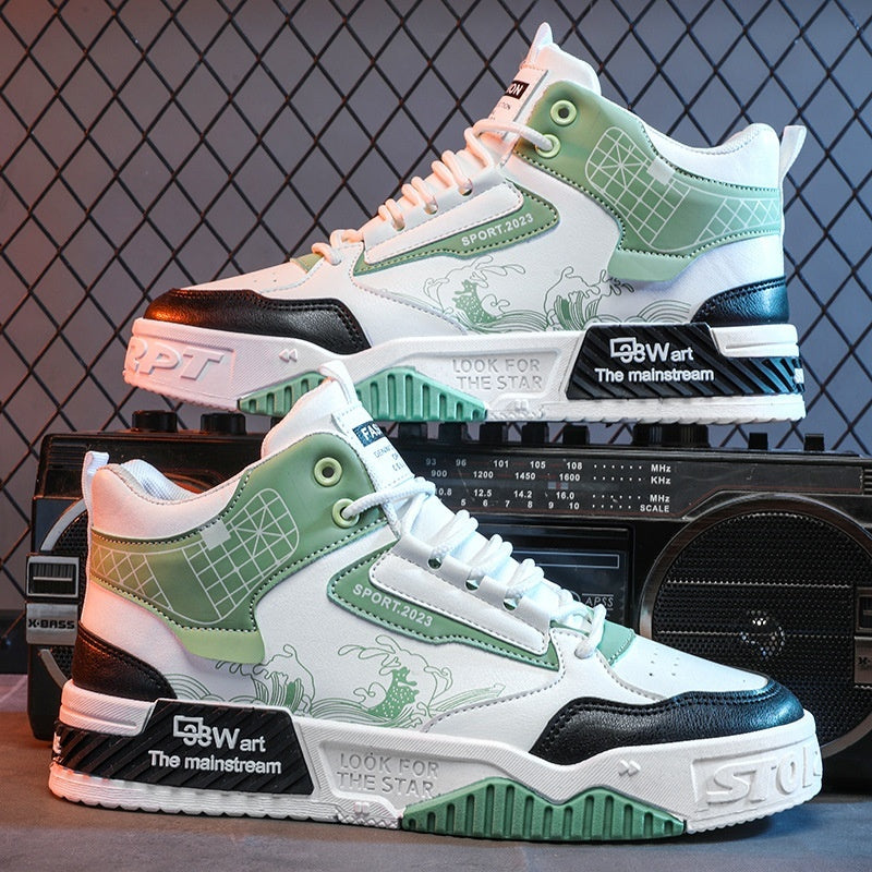 Men's Shoes - Increased Easy Wear Borad Shoe Summer Casual Sports High-top Trendy Shoes