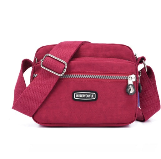 Messenger Bag - Small Square Simple And Versatile Nylon Multi Compartment Bag