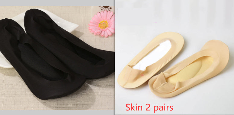 3D Arch Foot Massage Health Care Women Socks - Summer Socks Ice Silk Socks Invisible Slippers Feet Care