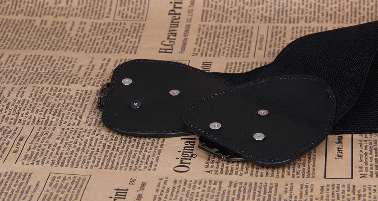 3-Pack Women’s Elastic Waist Belts – Stylish Rose Buckle Design | PU Leather Wide Belt