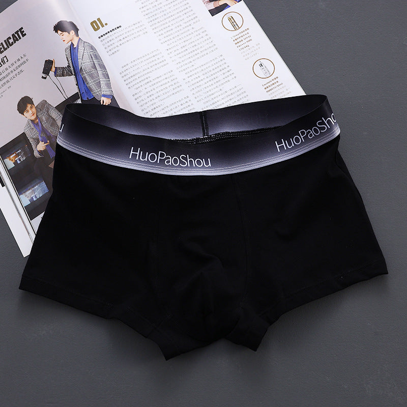 Solid Color Men's Boxer - Men Panties Cotton Underpants Boxers
