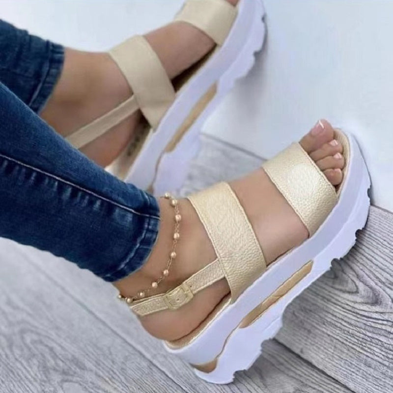 Women's Shoes - Casual Buckle Platform Sandals Summer Fashion