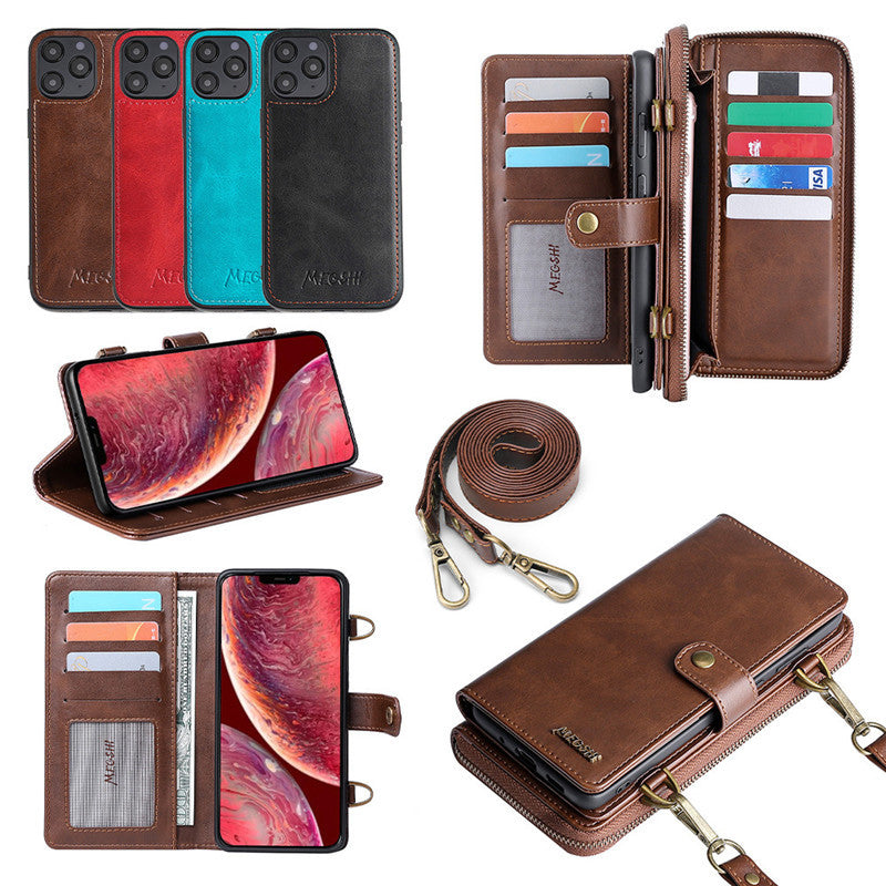 Detachable Wallet Phone Case - Leather Flip Phone Cases For Samsung Galaxy Note 20 UItra Note 10 Plus 9 8 Cover