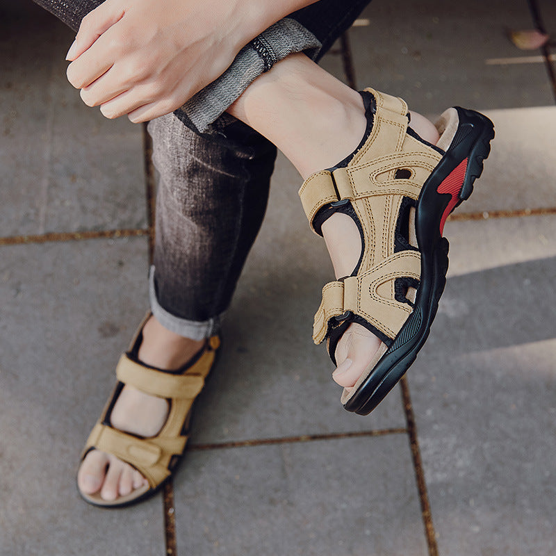 Outdoor Sandals - Beach Leather Roman Sandals