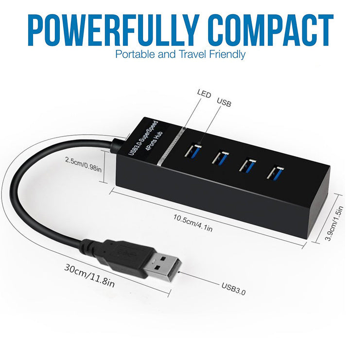 4 In 1 (2.0 3.0) USB HUB Splitter High-Speed - Multi Splitter USB Adapter Expander Cable For Desktop PC Laptop Adapter USB HUB