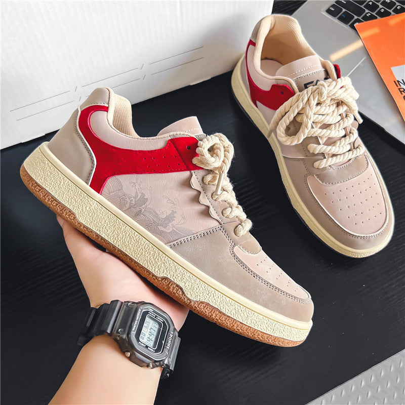 Lace-up Casual Shoes - Men Soft Thick Sole
