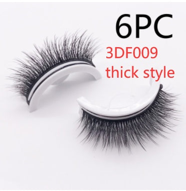 Reusable 3D Mink Lashes - Natural False Eyelashes Self Adhesive Glue Free Makeup Eyelash