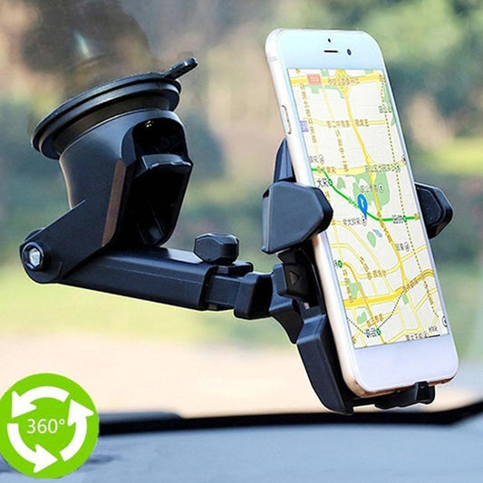 Windshield Car Phone Holder - Universal in Car Cellphone Holder Stand Adjustable Phone Suction Cup Holder