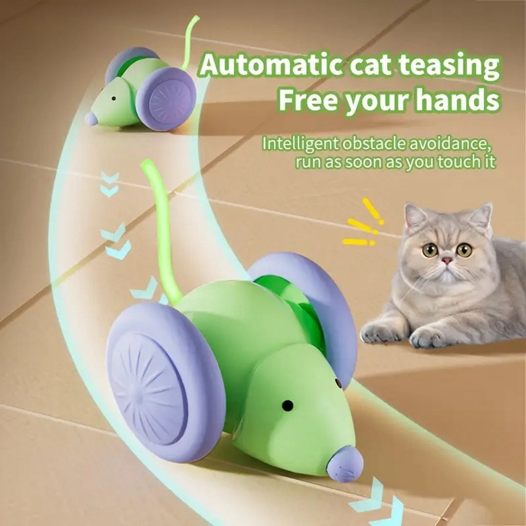 Pet Toys Interactive Cat Toy Electric Mouse Car - Automatic Teaser With Intelligent Obstacle Avoidance Pet Products - JumoShop