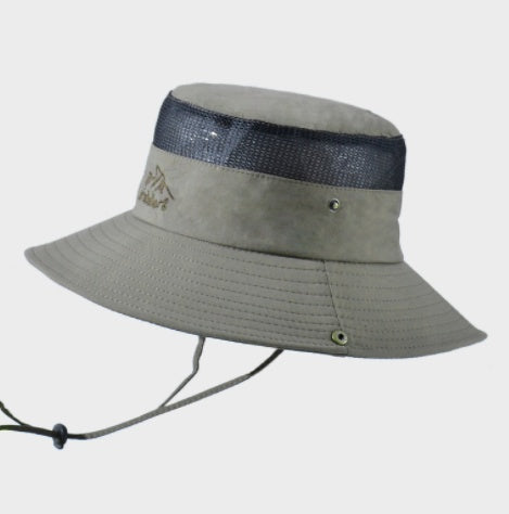 Solid Color Big Brim Sun Hat - Outdoor Mountaineering Protection