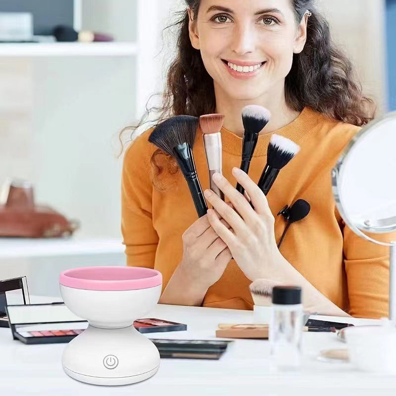 Portable USB Makeup Brush Cleaner - Machine Electric Cosmetic Brush Cleaning Washing Tools Automatic Clean Makeup Brushes