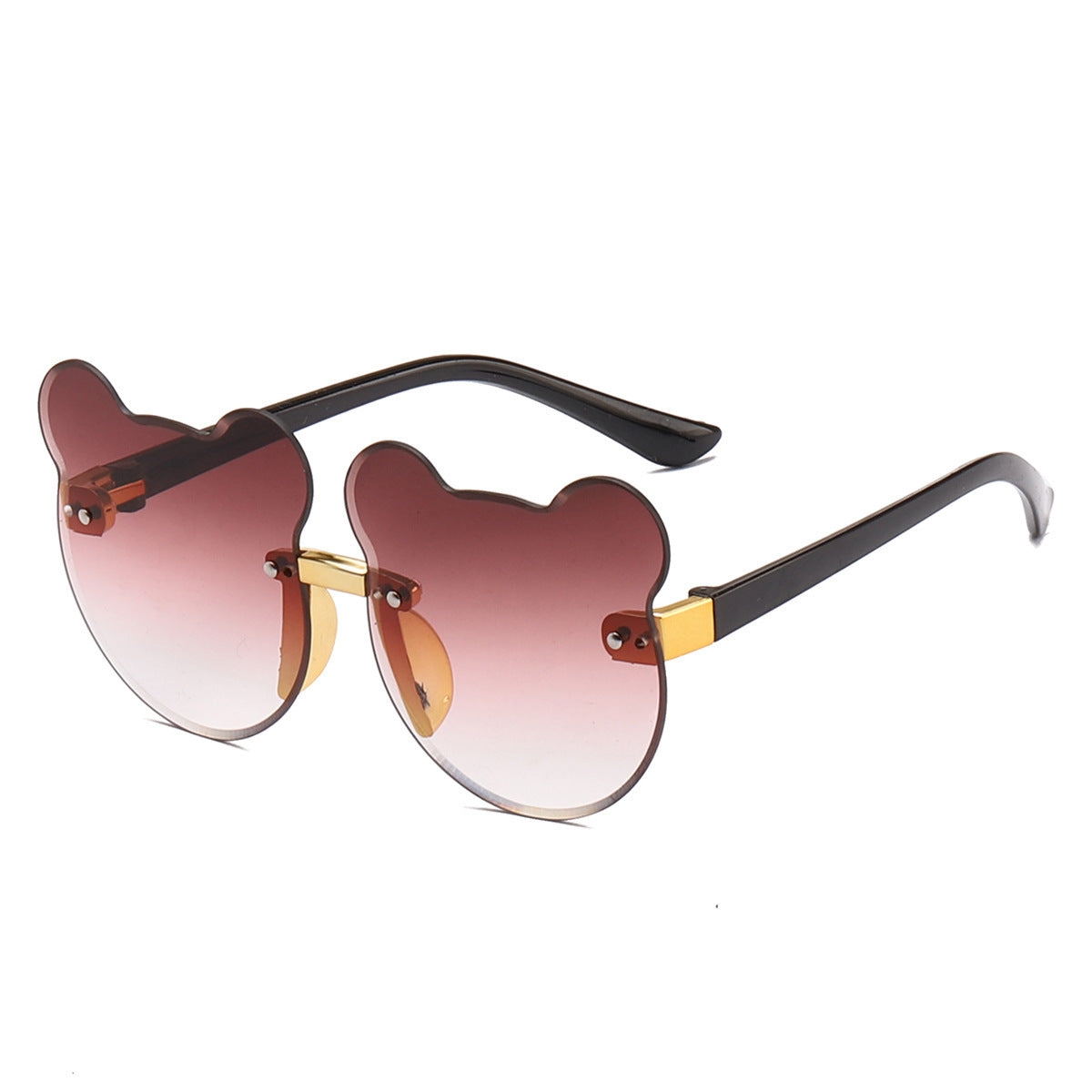Cat Ear Frameless Shape Kids Sunglasses