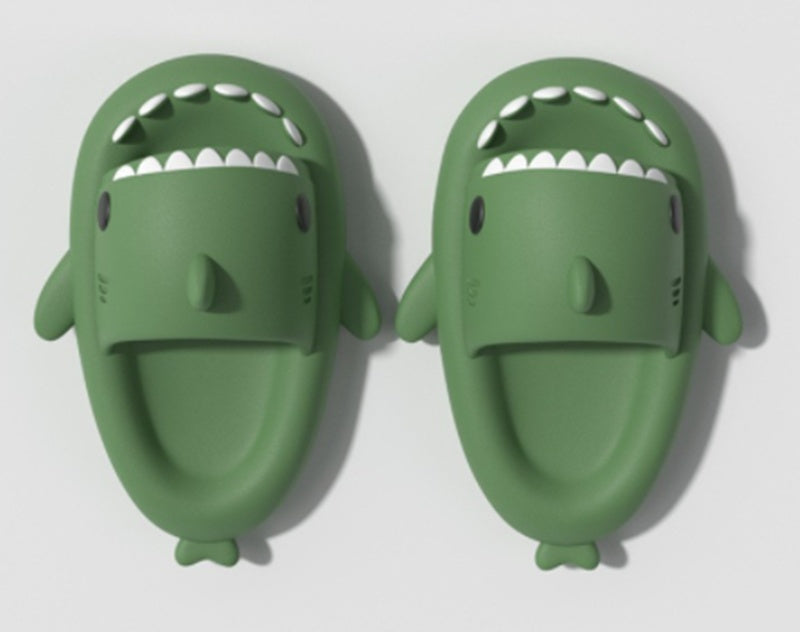 Adult's Slippers Indoor - Outdoor Funny Shark Cartoon